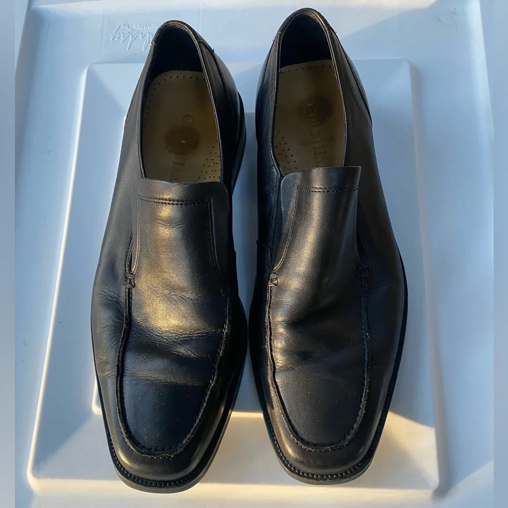 Cole Haan Black Leather Loafers Size 9.5 - Picture 1 of 8
